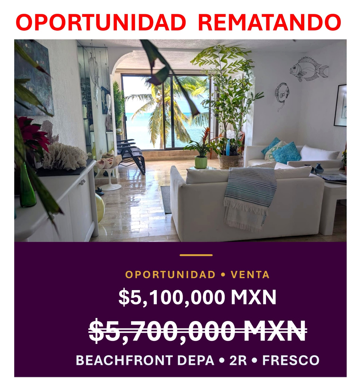 Departamento en venta en Puerto Juárez, Villas Hopelchen foto 1