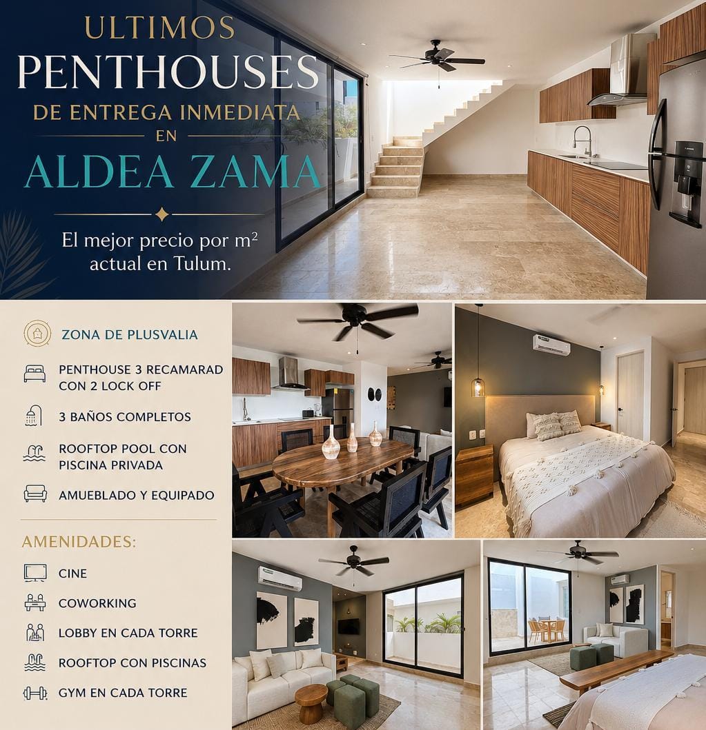 Departamento penthouse en venta en Aldea Zama foto 1