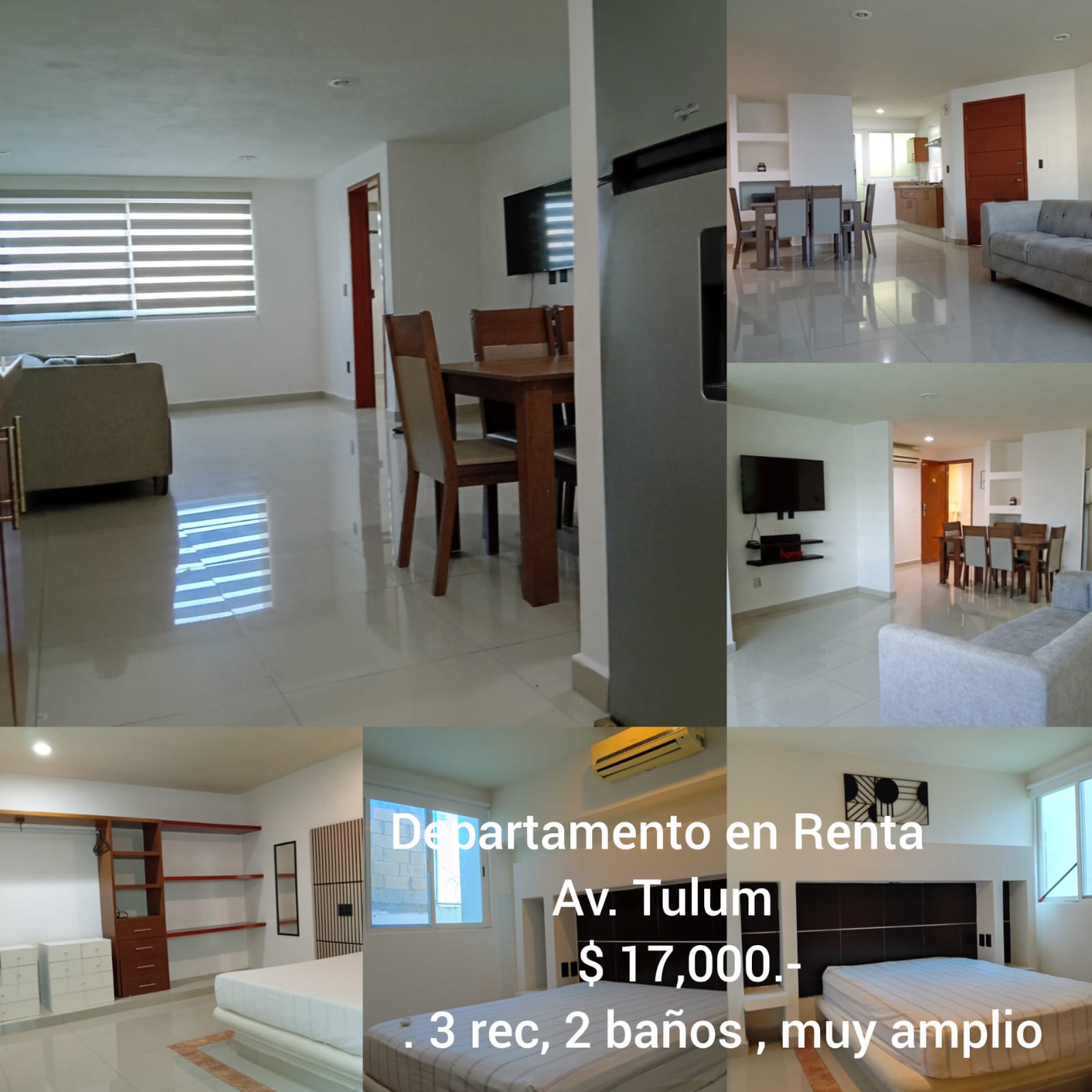 Departamento en renta en Avenida Tulum foto 1