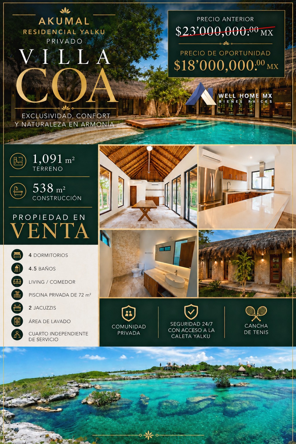 Villa en venta en Residencial Yalku foto 1