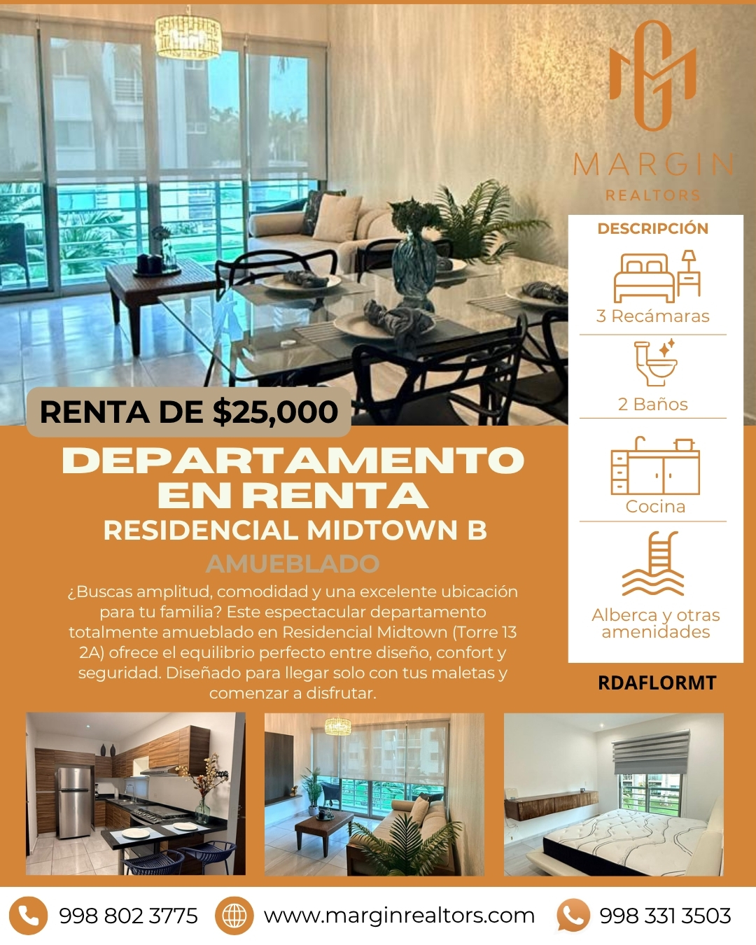 Departamento en renta en Residencial Midtown foto 1