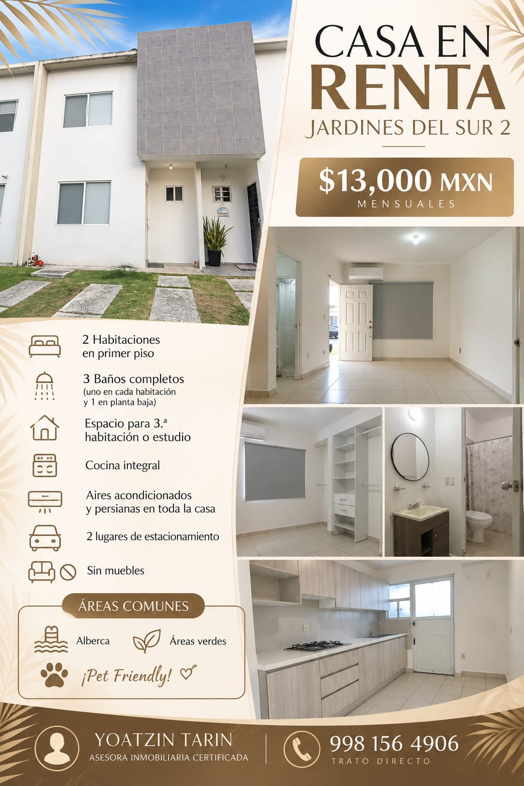 Casa en renta en Jardines del Sur 2 foto 1