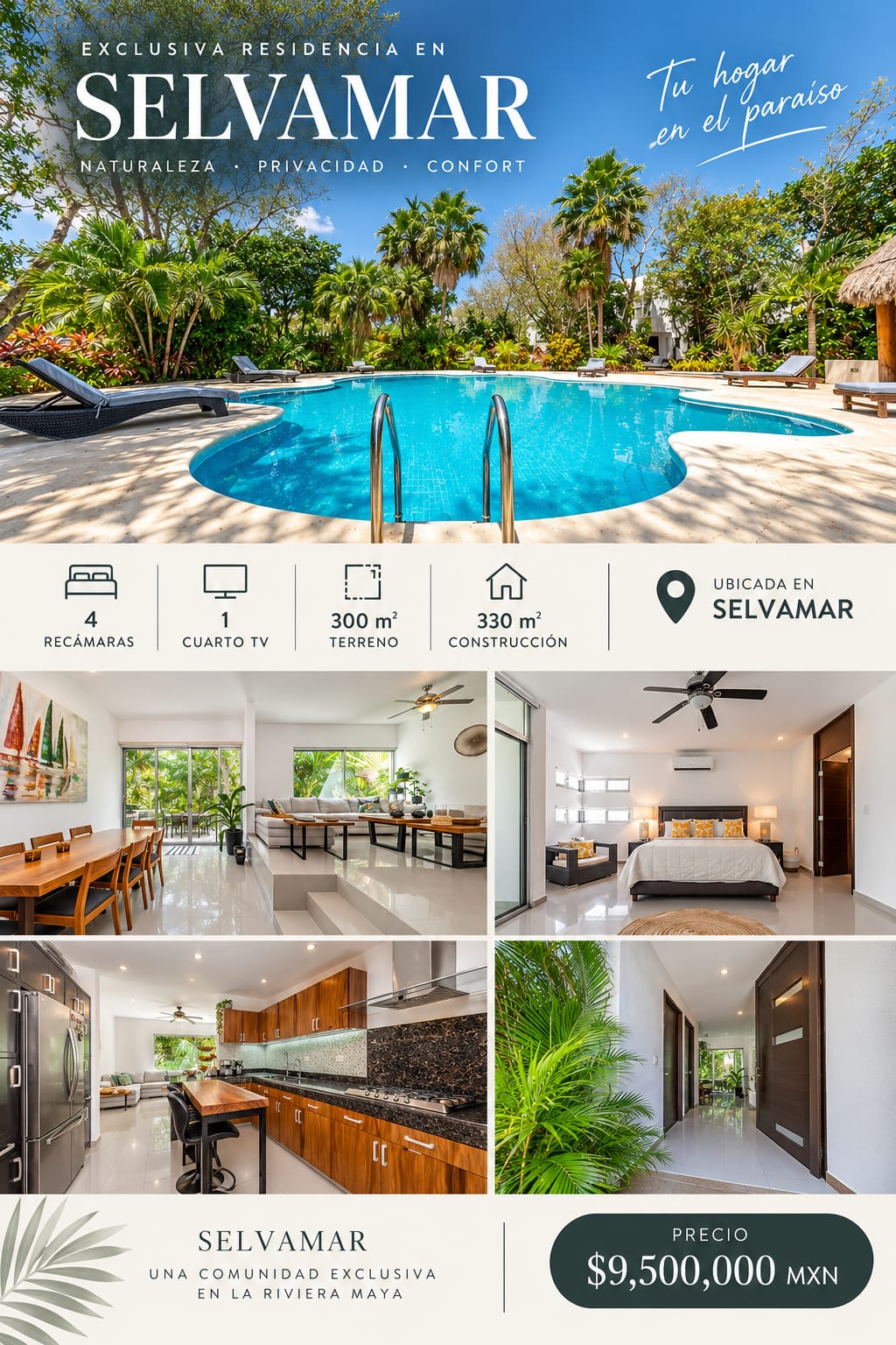 Casa en venta en Selvamar foto 1