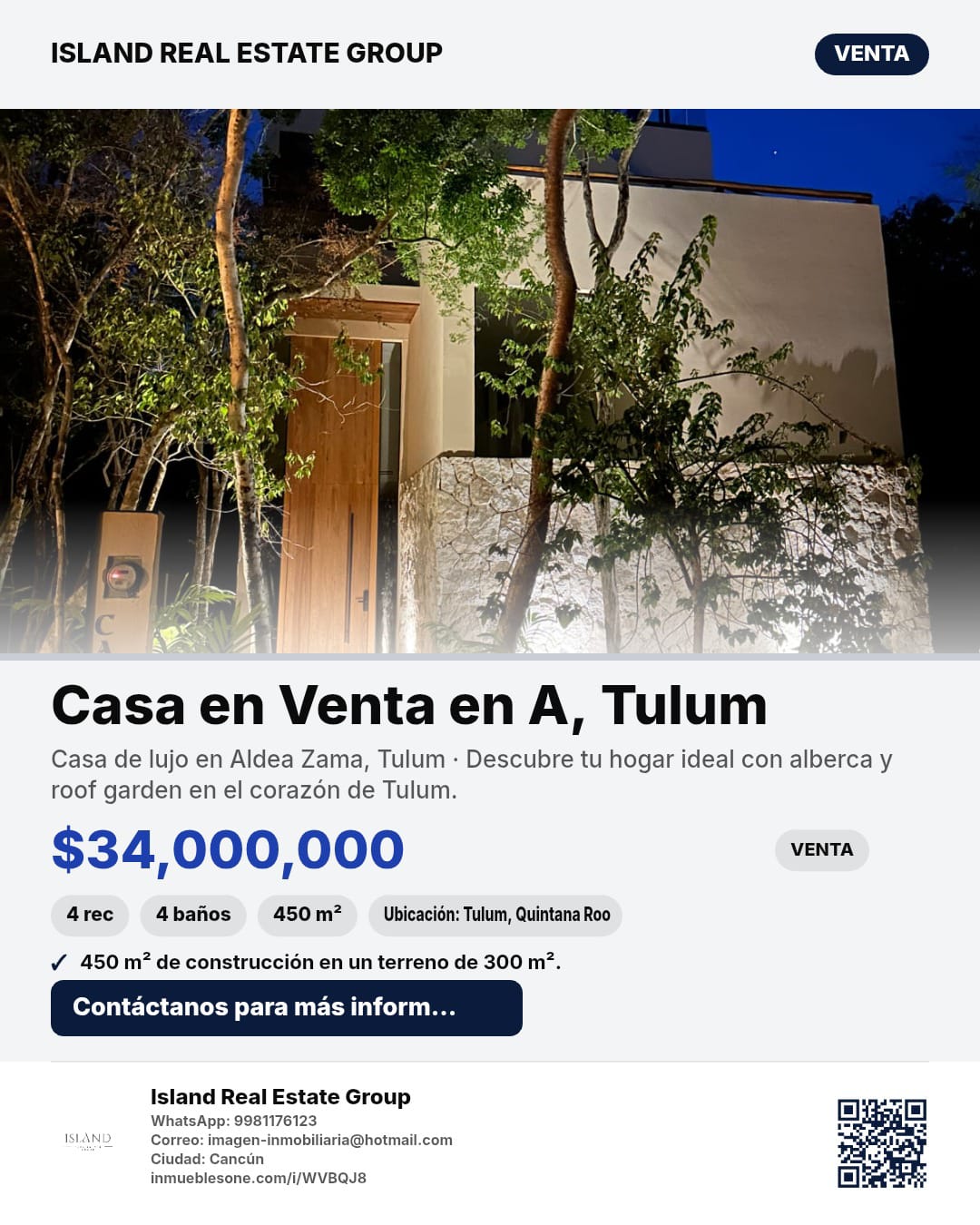 Casa en venta en Aldea Zama foto 1