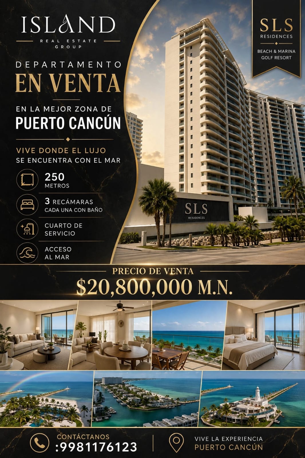 Departamento en venta en Puerto Cancún foto 1