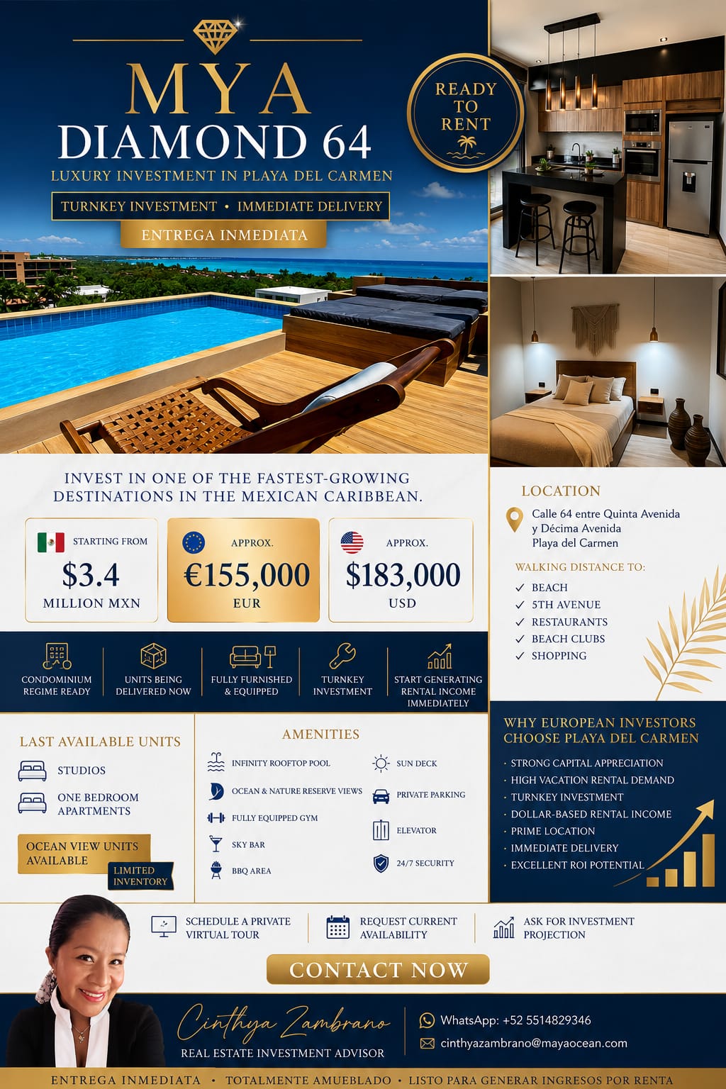 Departamento en venta en Zazil-ha — $3,442,851 MXN