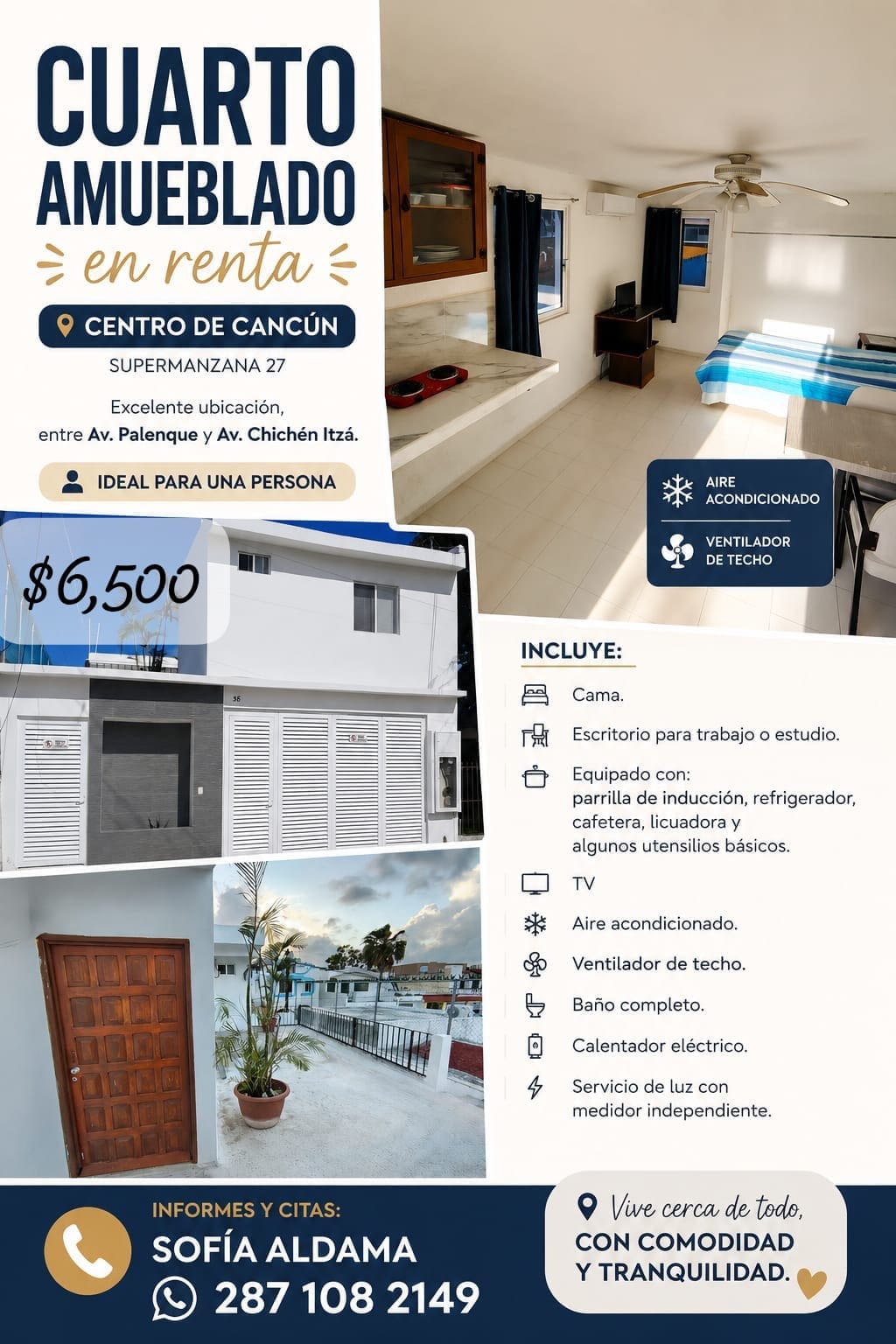 Otro en renta en Supermanzana 27 — $6,500 MXN