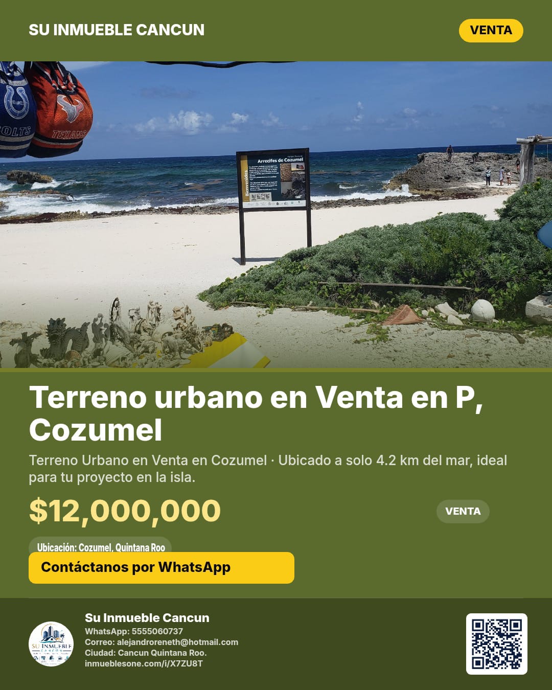 Terreno en venta en Cozumel foto 1