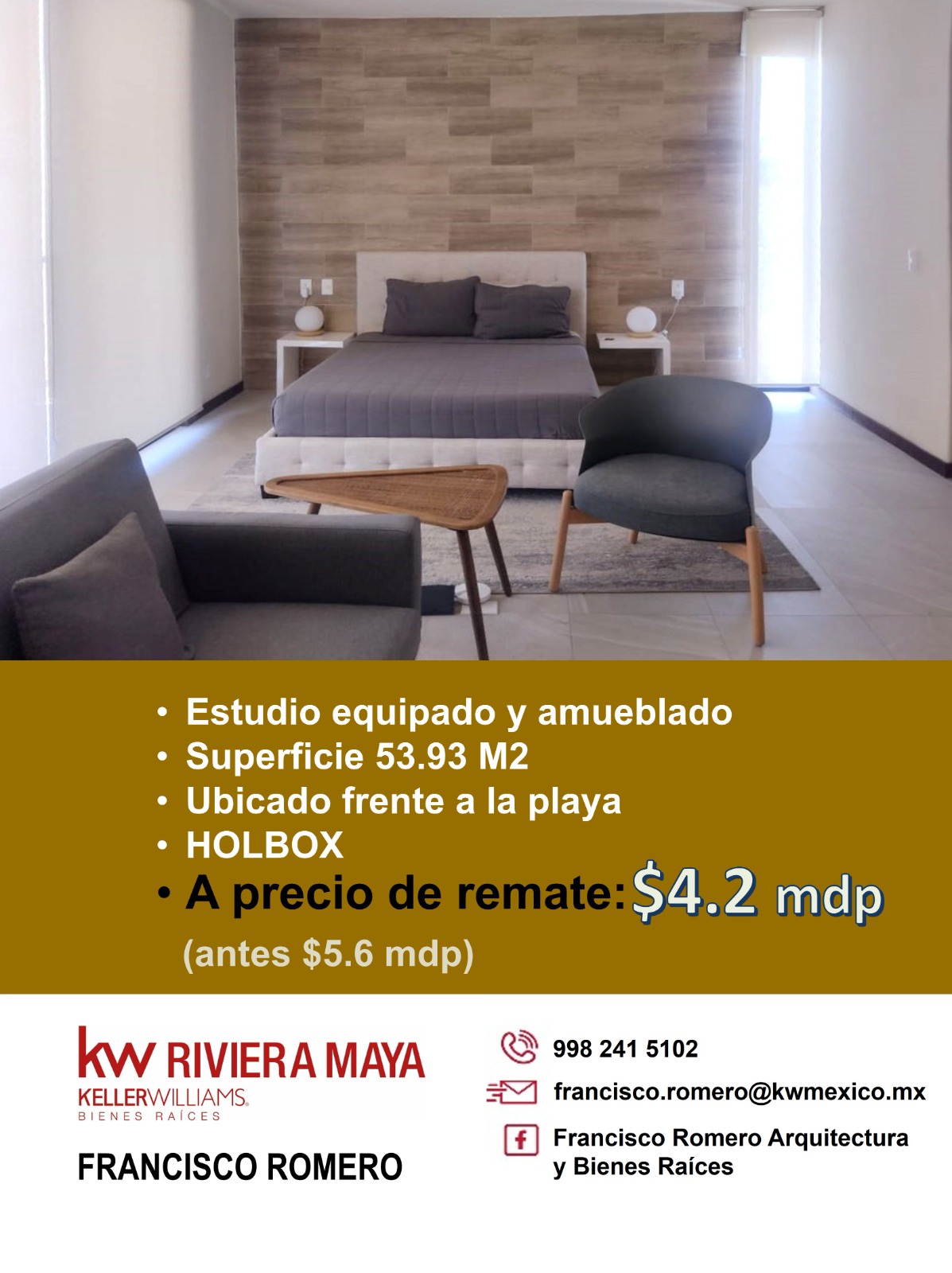 Estudio Amueblado en venta en Holbox foto 1
