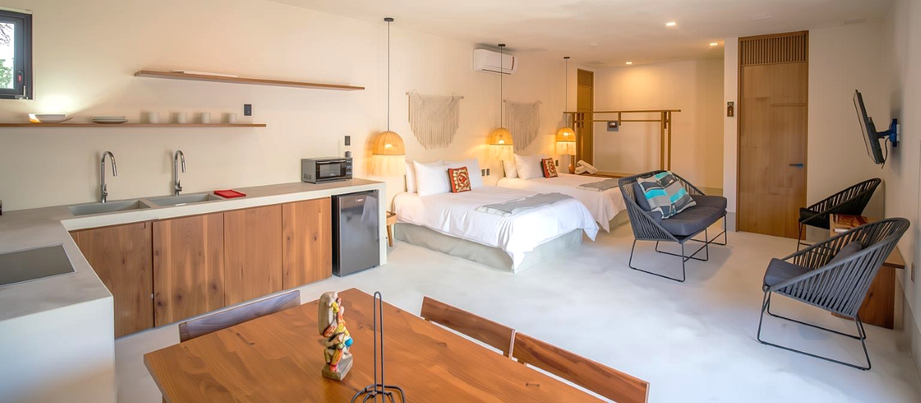 Casa en venta, en Tulum, Quintana Roo, 1 recámaras, 1 baños — Lofts de Lujo en Venta · Tulum · Caribe Mexicano · 36 y 42 m2 · Terraza
