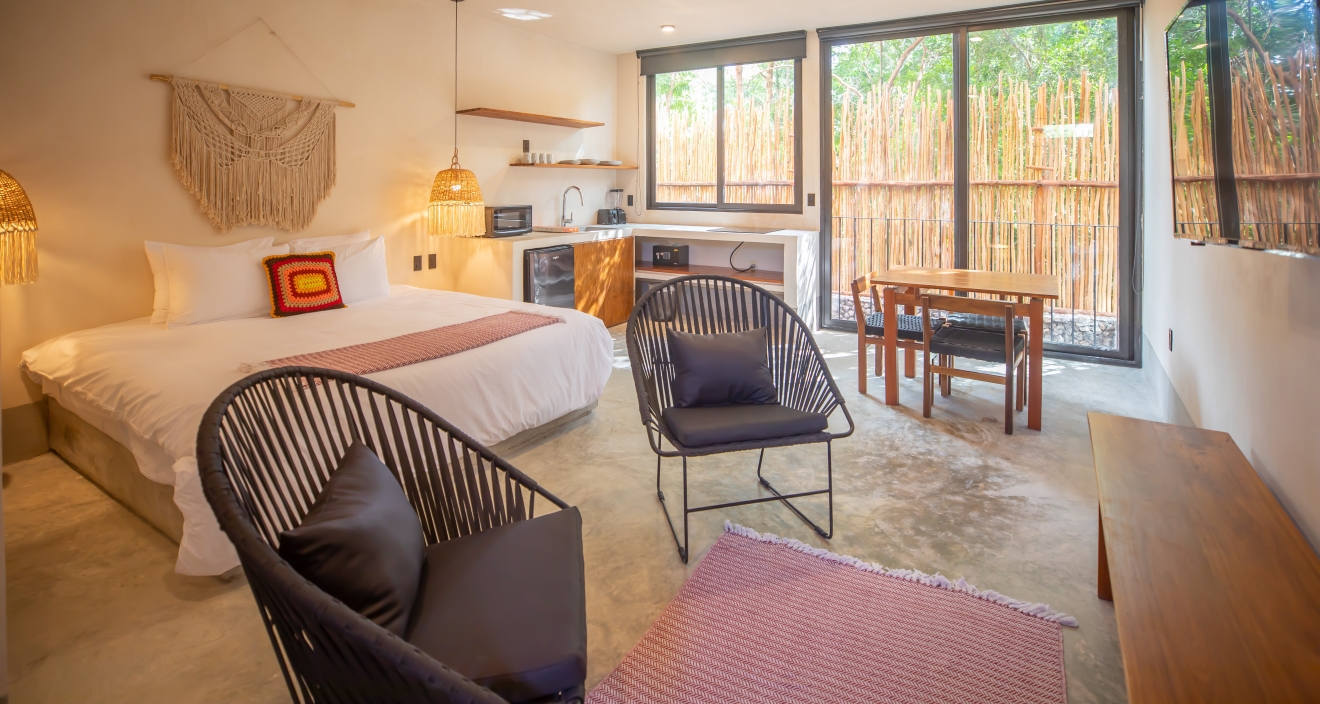 Casa en venta, en Tulum, Quintana Roo, 1 recámaras, 1 baños — Lofts de Lujo en Venta · Tulum · Caribe Mexicano · 36 y 42 m2 · Terraza (foto 2)