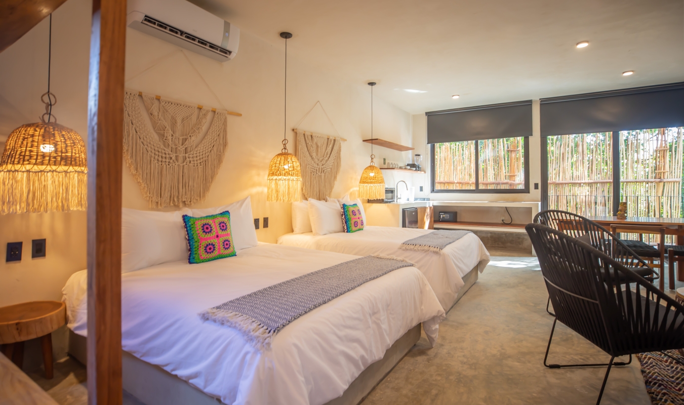 Casa en venta, en Tulum, Quintana Roo, 1 recámaras, 1 baños — Lofts de Lujo en Venta · Tulum · Caribe Mexicano · 36 y 42 m2 · Terraza (foto 4)