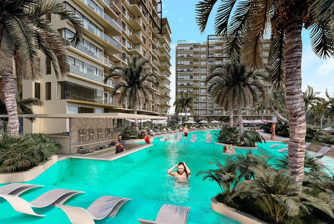 Departamento en venta, en Cancún, Quintana Roo, 2 recámaras, 2 baños — Departamento en Venta en Valle Aurora, Av. Huayacán, Cancún (foto 2)