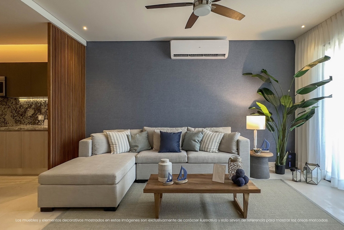 Departamento en venta, en Puerto Morelos, Quintana Roo, 1 recámaras, 2 baños — Departamento en Venta en Porto Blu Beach Condos, Puerto Morelos (foto 4)