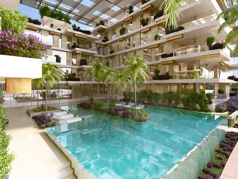 Departamento en venta, en Cancún, Quintana Roo, 3 recámaras, 3 baños — Departamento en Venta en Alba Marina, Puerto Cancún | 3 o 4 Recámaras (foto 2)