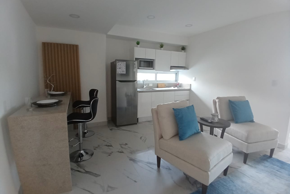 Departamento en renta, en Cancún, Quintana Roo, 1 recámaras, 1 baños — Departamento en Renta en Barcelona Condos, Cancún