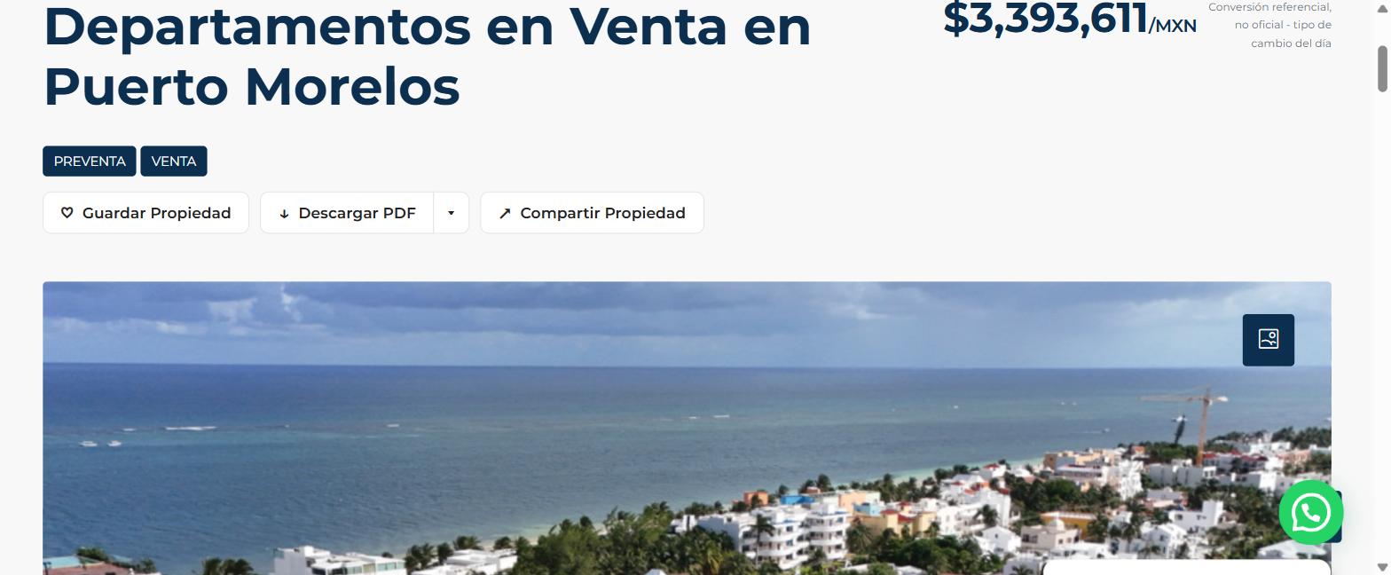 Departamento en venta, en Puerto Morelos, Quintana Roo, 1 recámaras, 1 baños — NÁLU Sea Living Residences | Departamentos en Puerto Morelos