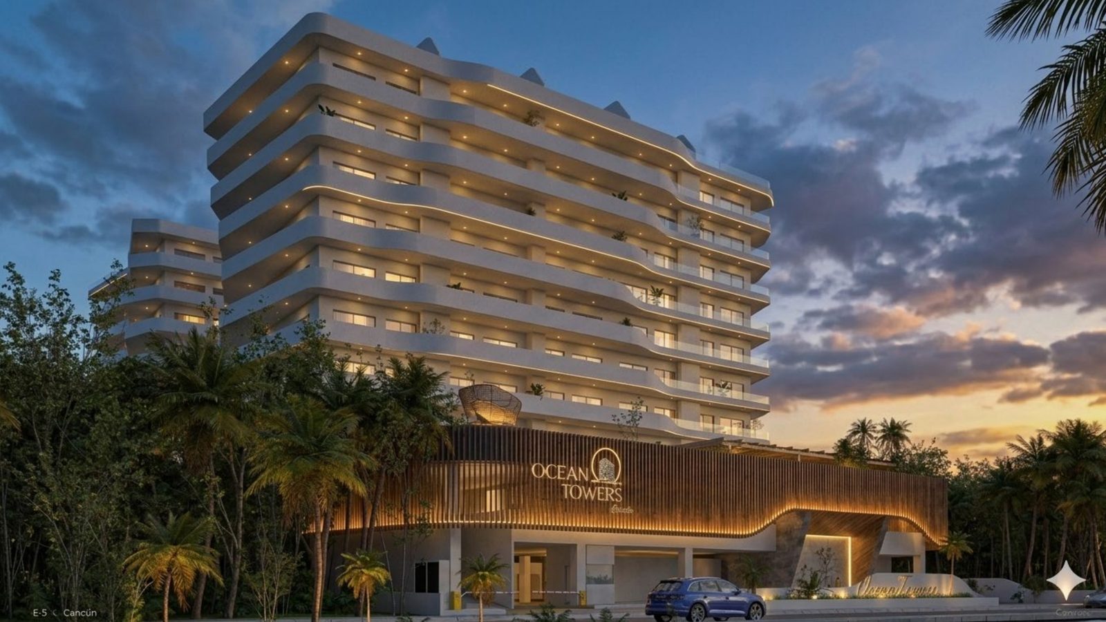 Casa en venta, en Cancún, Quintana Roo, 14 recámaras — Ocean Towers Costa Mujeres | Departamentos y Penthouses en Preventa (foto 2)