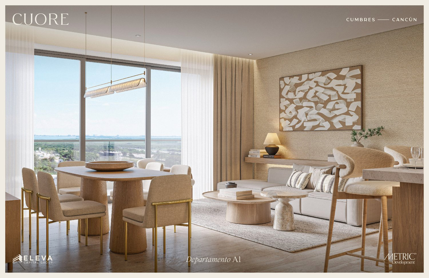 Departamento en venta, en Cancún, Quintana Roo — Cuore Cumbres: departamentos en preventa en Cancún (foto 3)