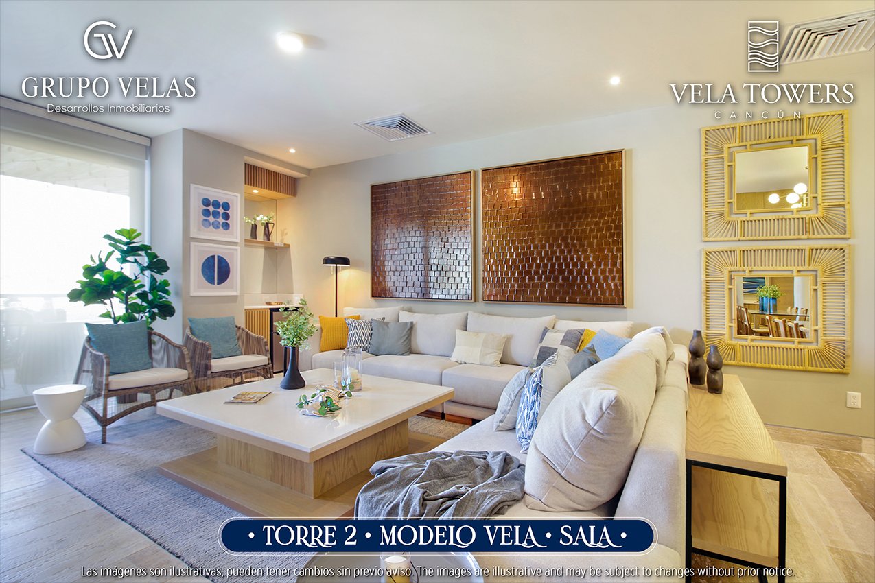 Departamento en venta, en Cancún, Quintana Roo, 3 recámaras — Vela Towers Cancún | Departamentos de Lujo en Venta, SM 13 (foto 2)