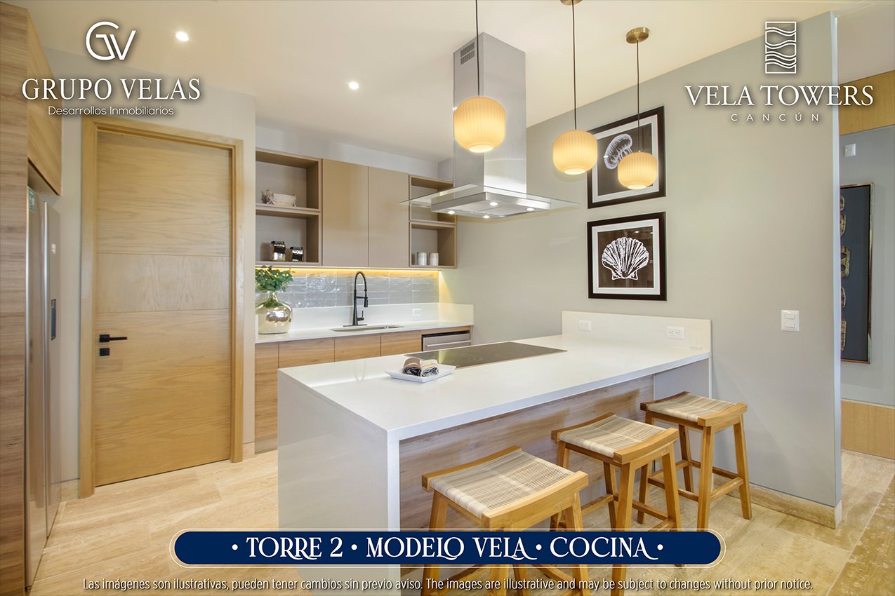 Departamento en venta, en Cancún, Quintana Roo, 3 recámaras — Vela Towers Cancún | Departamentos de Lujo en Venta, SM 13 (foto 4)