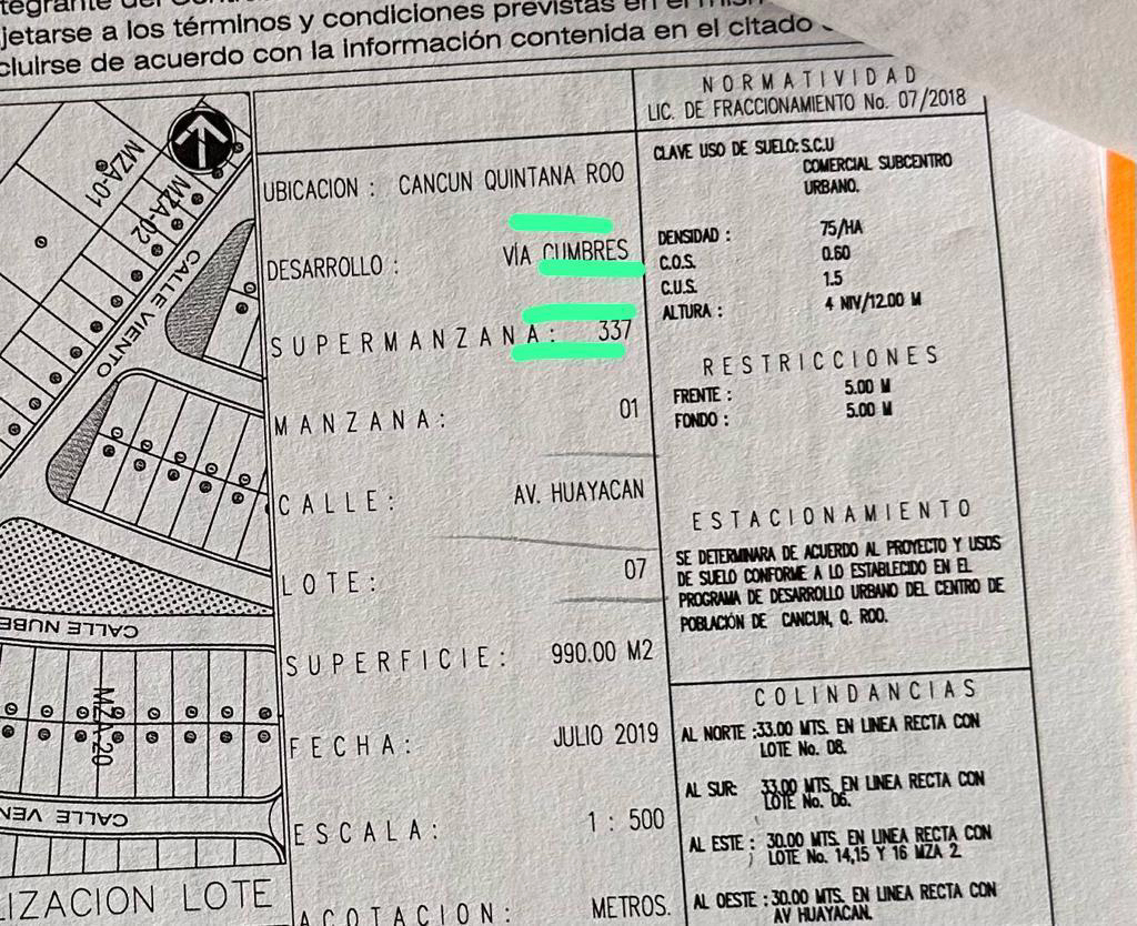 Terreno en venta, en Cancún, Quintana Roo — Terreno comercial en Via Cumbres (foto 4)