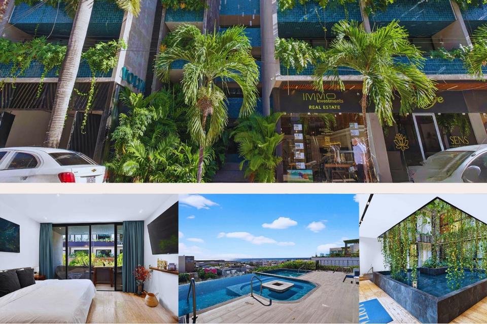 Departamento de 39.33 m2 en Volta, unidad 205. Ubicado en Calle 26 Nte. Cuenta con amenidades de lujo como piscina, gimnasio, jacuzzi, centro de negocios y solárium.