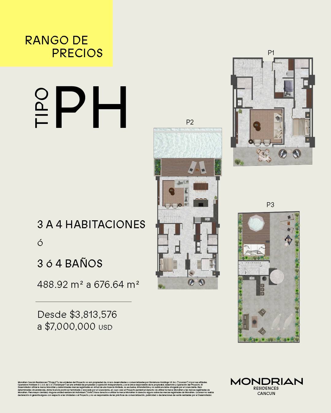 Penthouse (3 a 4 recámaras)